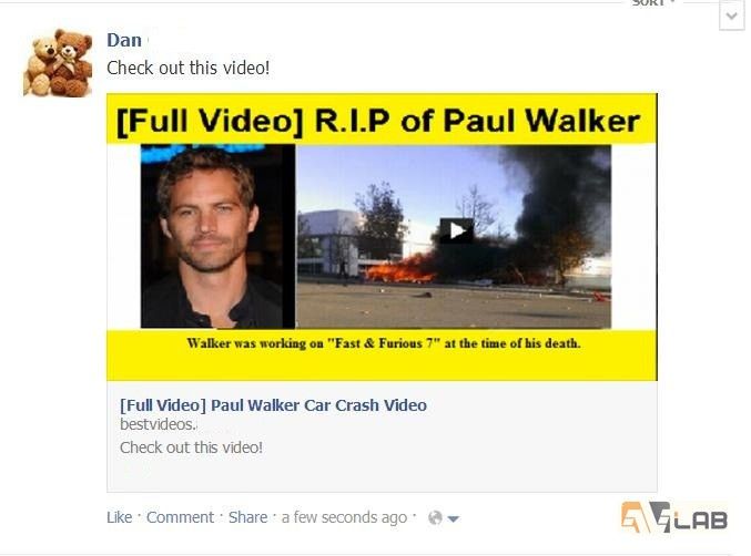 facebook users targeted with paul walker scams 1 big