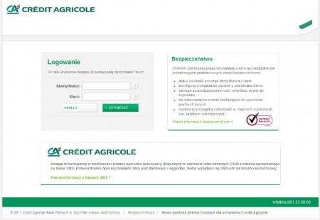 credit agricole falszywa strona logowania