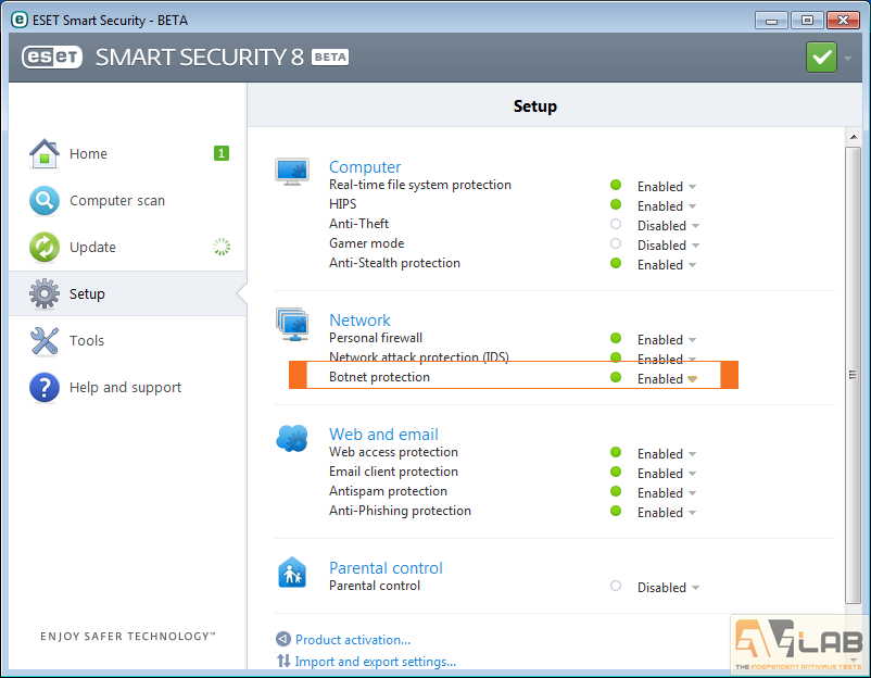 eset smart security 8 botnet