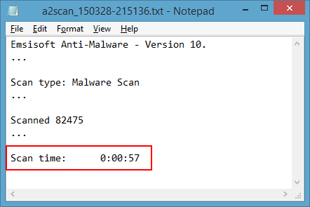 emsisoft anti malware 10 beta scantime