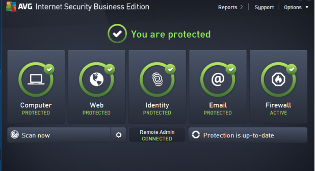 avg internet security edition user interface