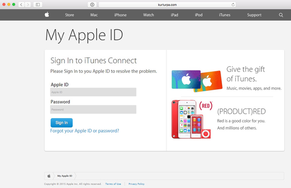 Apple ID spam