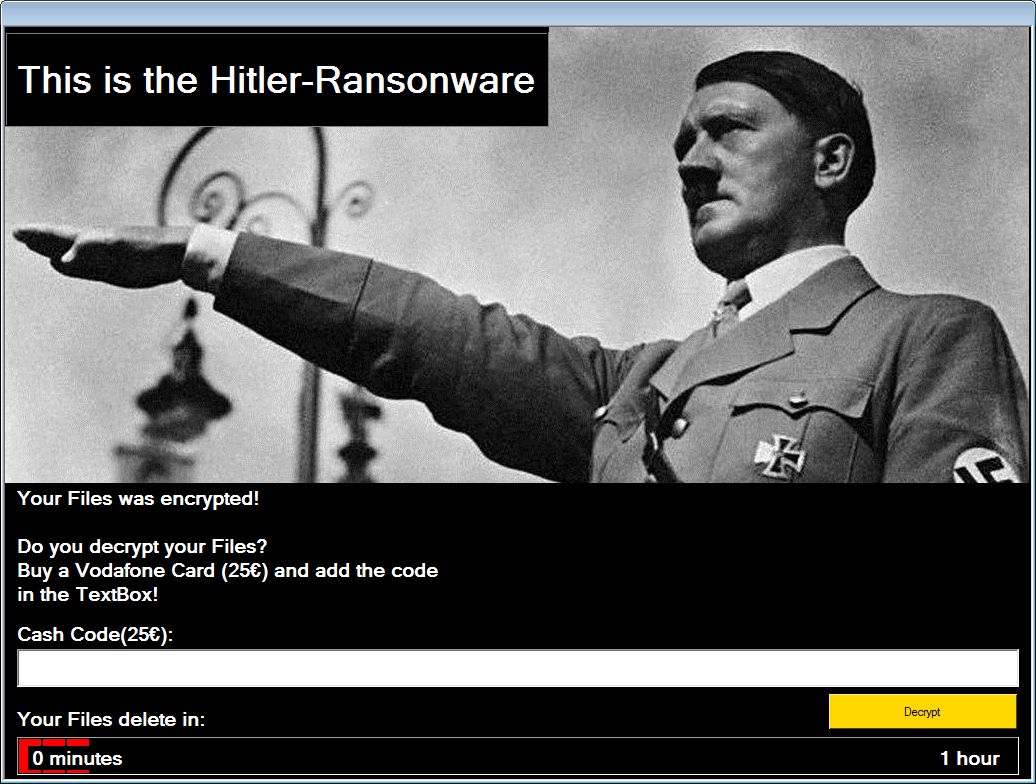hitler ransomware lockscreen