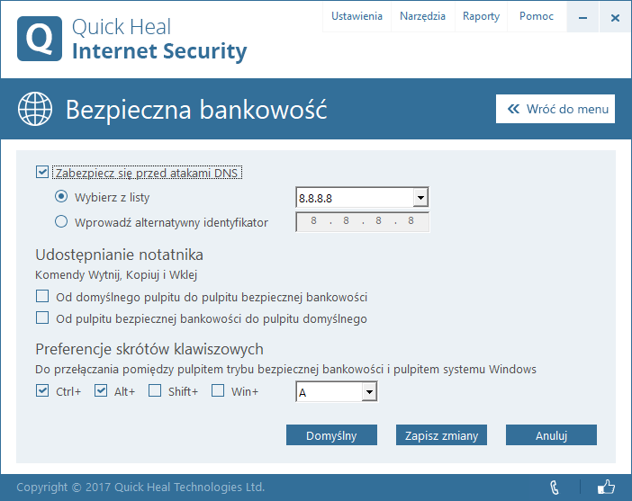 Quick Heal Internet Security banking