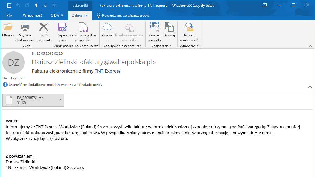 Trojan bankowy BackSwap spam