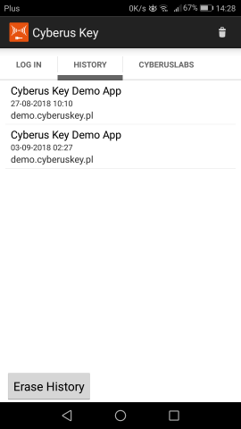 Cyberus Key aplikacja