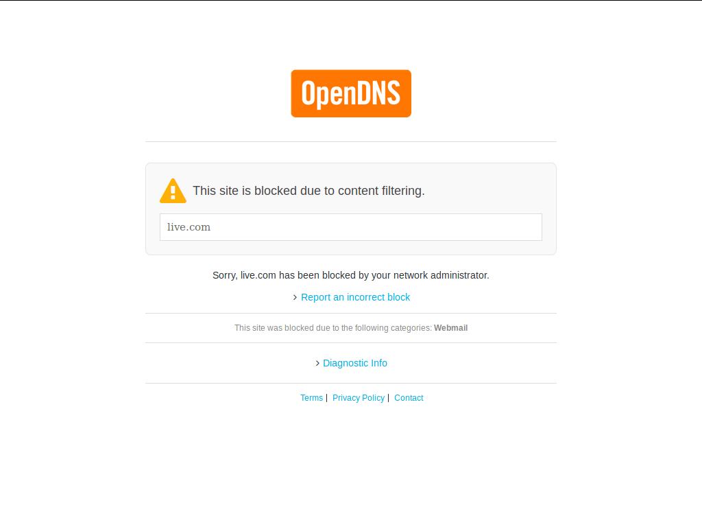 OpenDNS blokowanie strony