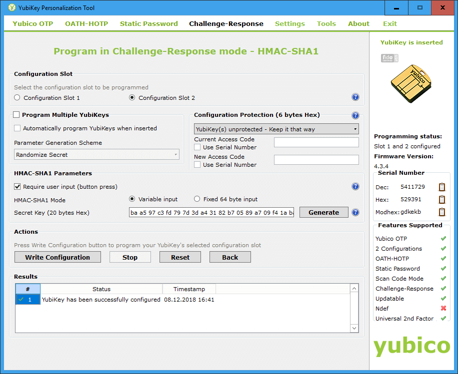 Yubikey Personalization Tool