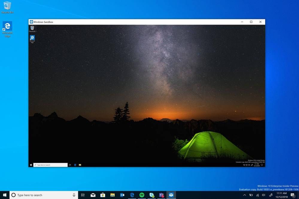Windows Sandbox - wirtualny system, maszyna wirtualna