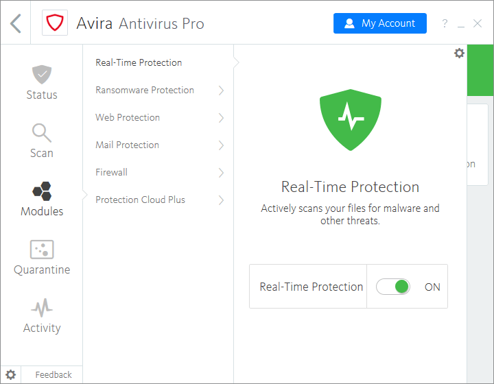 Avira Antivirus Pro.