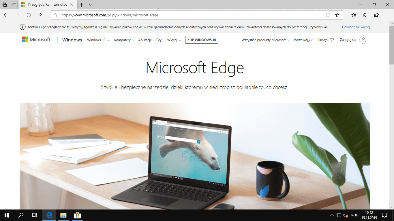 Microsoft zachowuje stylistykę. Przeglądarka EDGE nie jest podobna do Chromium.