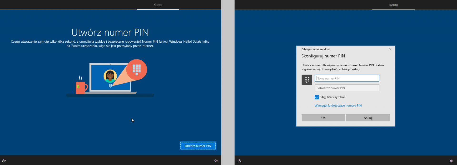 Windows 10 instalacja i ustawienia prywatności. Krok 2.