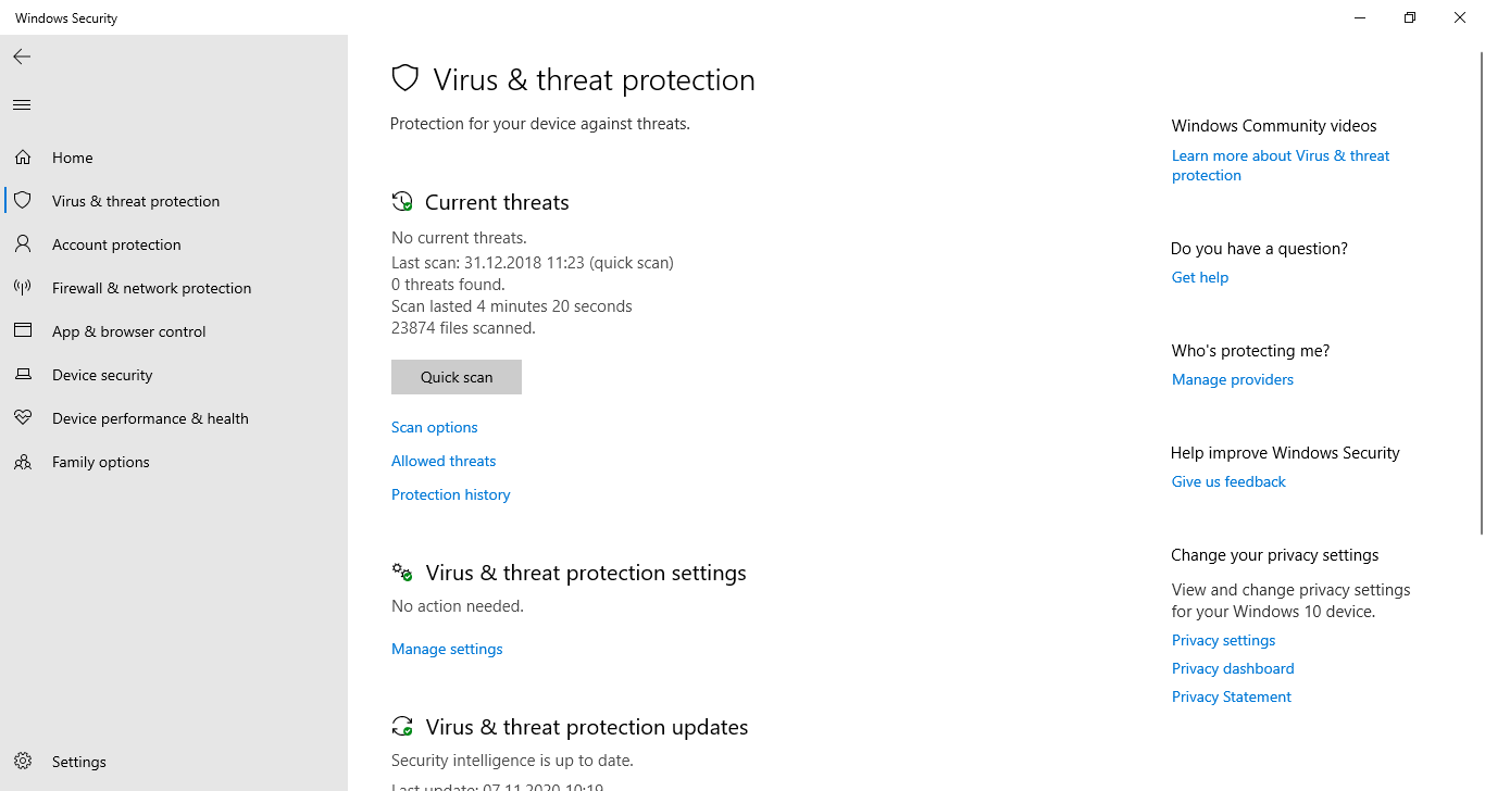 Microsoft Defender w Windows 10