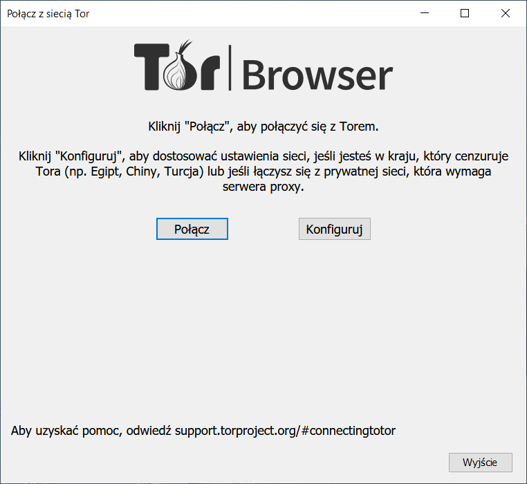 Instalowanie Tor Browser.