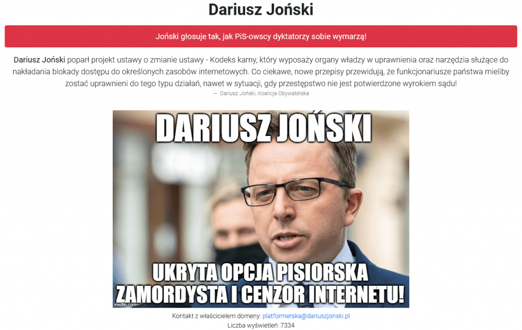 Dariusz Jonski PiS 1