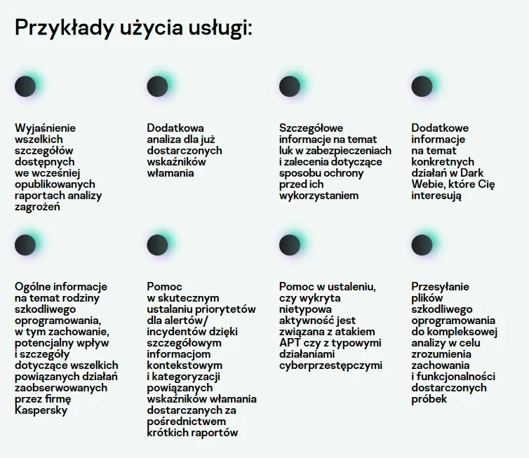 Kaspersky Ask the Analyst - przykłady użycia usługi