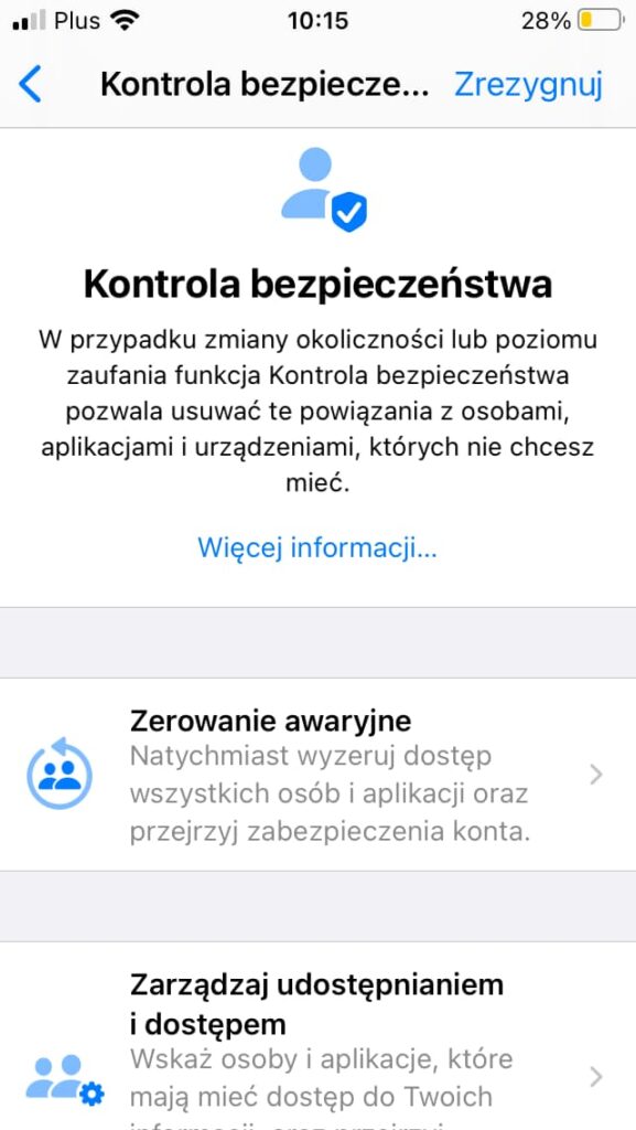 kontrola bezpieczenstwa ios 16