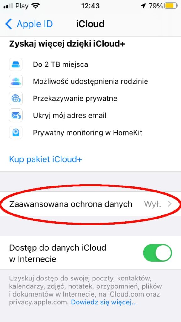 zaawansowana ochrona danych apple