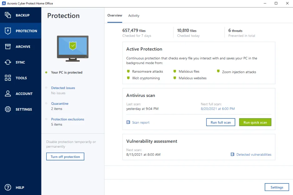 Acronis Cyber Protect Office Home