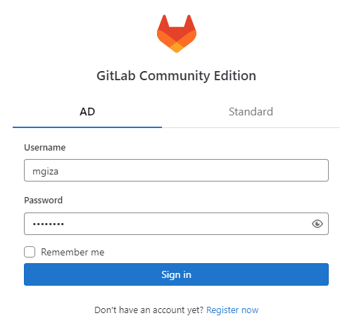 Logowanie domenowe w GitLab.