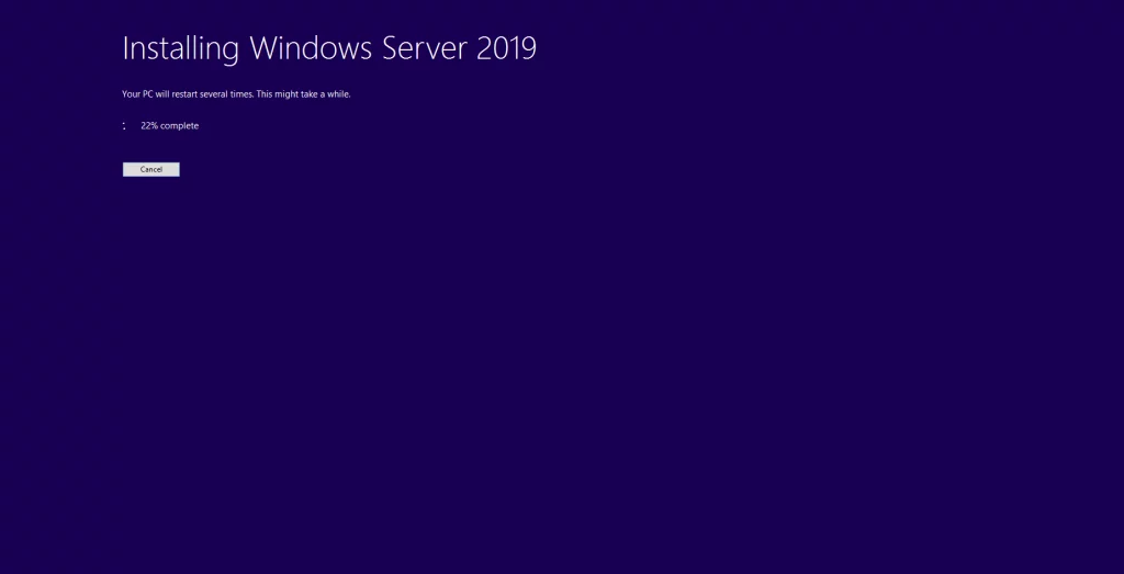 Instalacja Windows Server 2019.