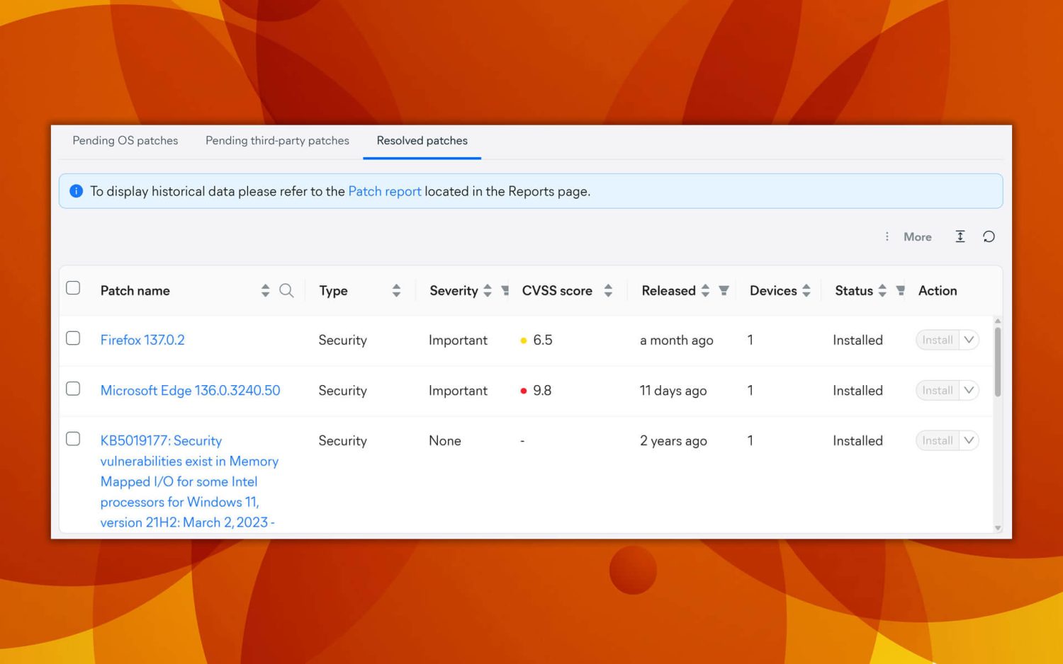Avast Business Security ekran admin patch management